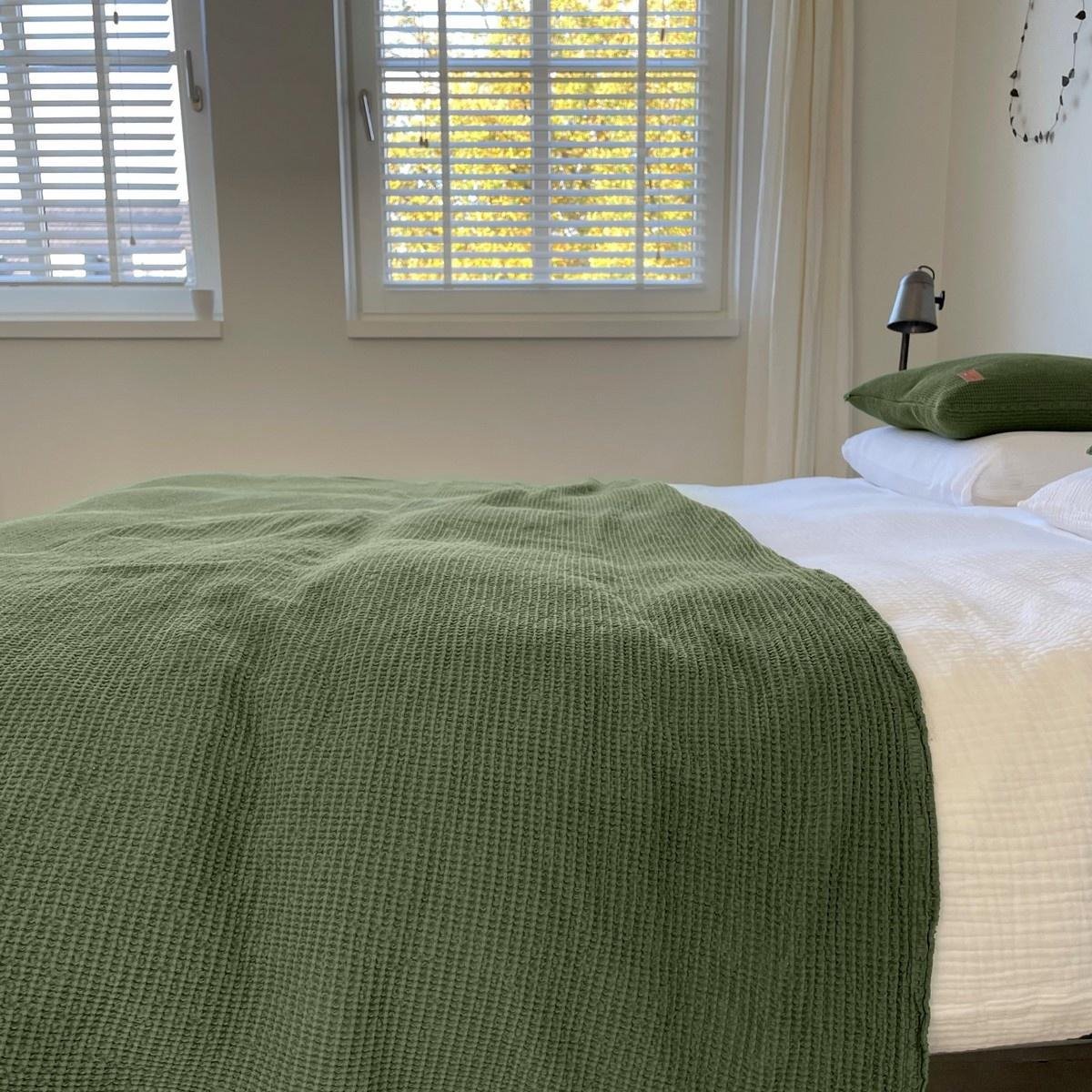 Town & Country Bedsprei Dexter Dobby Leger 1 Persoons Bedsprei 180 X 260 Cm - Groen