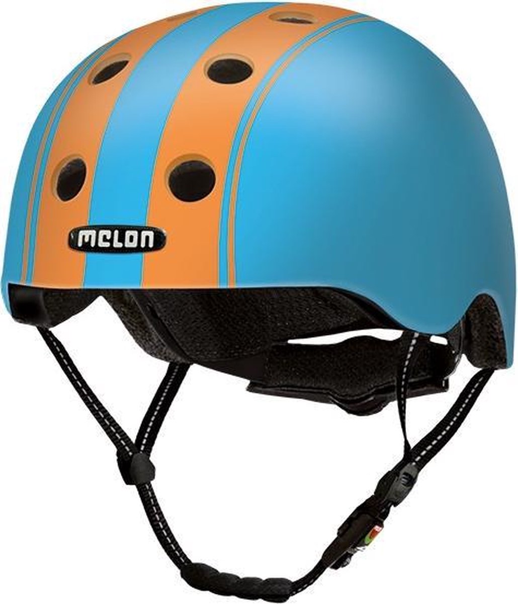 MELON Fietshelm Double Orange Blue - Blauw