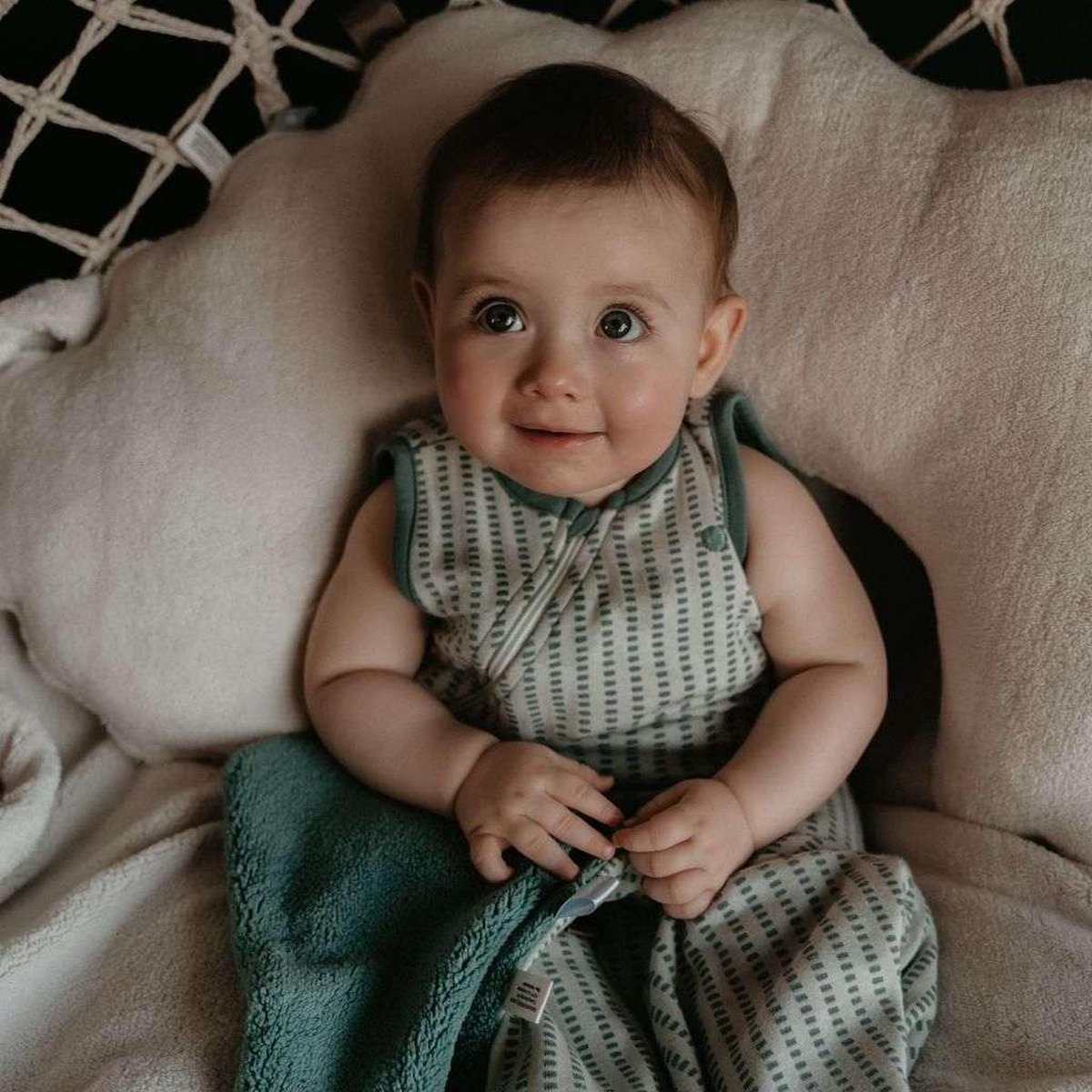 Snoozebaby Organic Comfort Toy Sweet Dreaming (25x25cm) Smokey Green