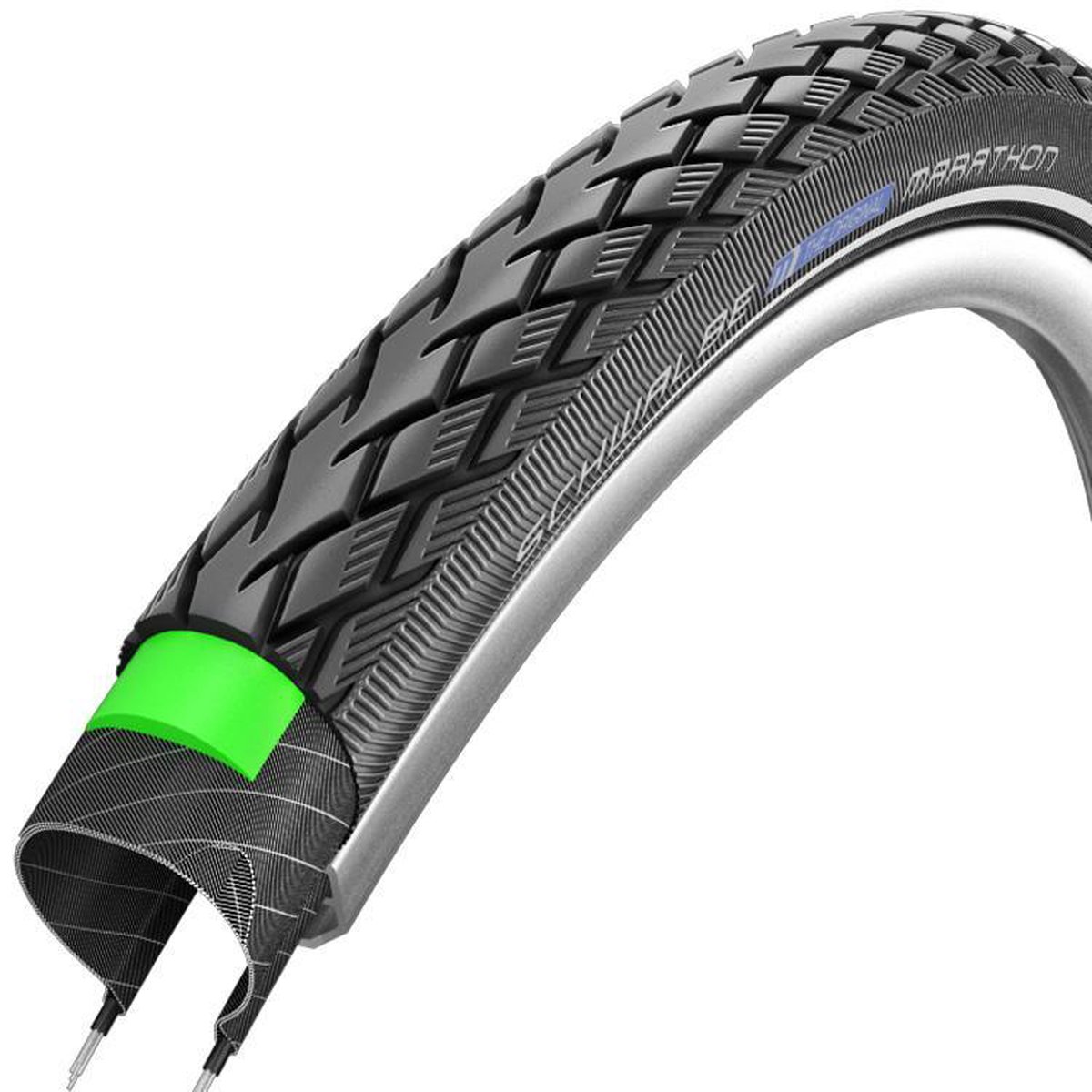Schwalbe buitenband Marathon Greenguard 16x1.75 (47 305) - Zwart