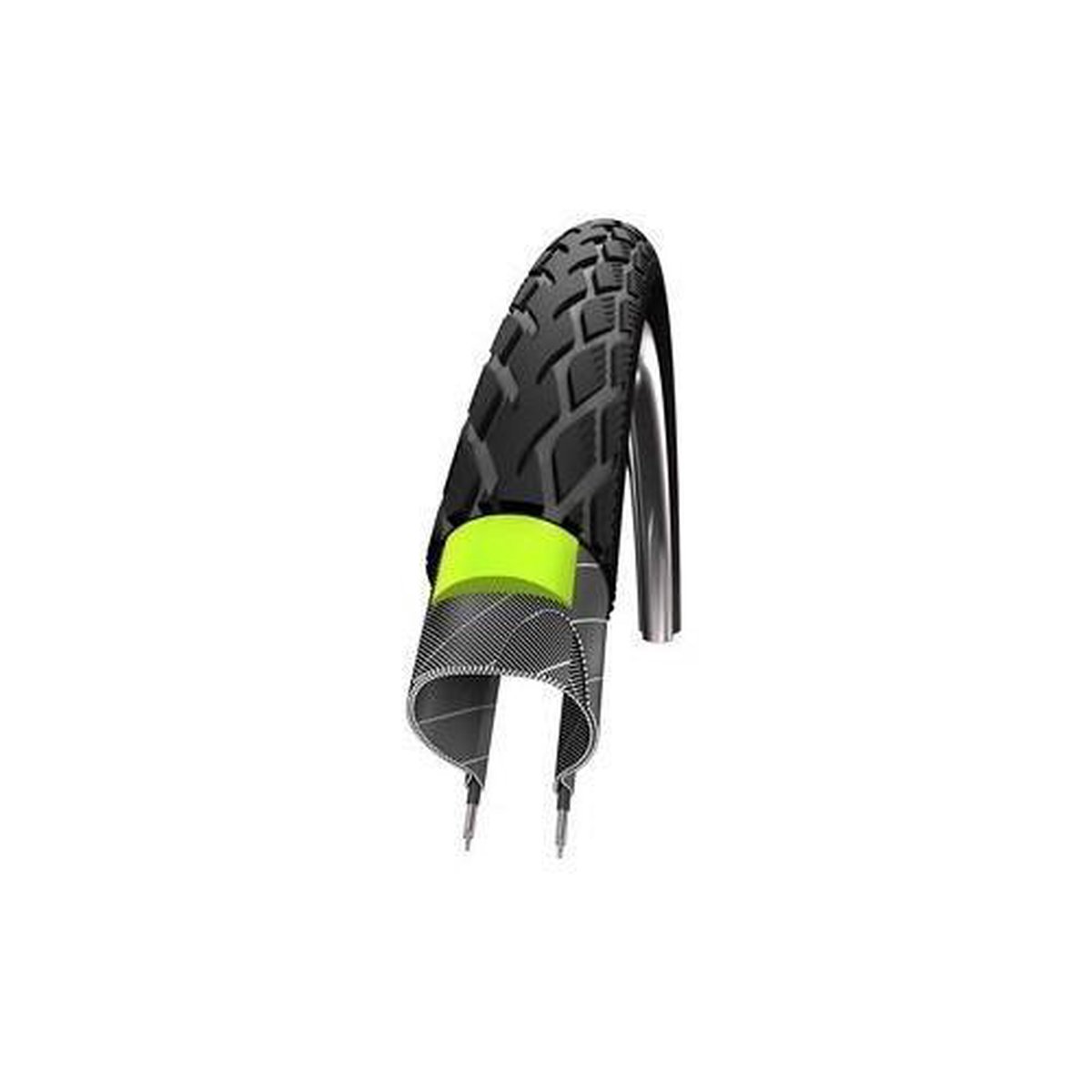 Schwalbe buitenband Marathon Greenguard 16x1.75 (47 305) - Zwart