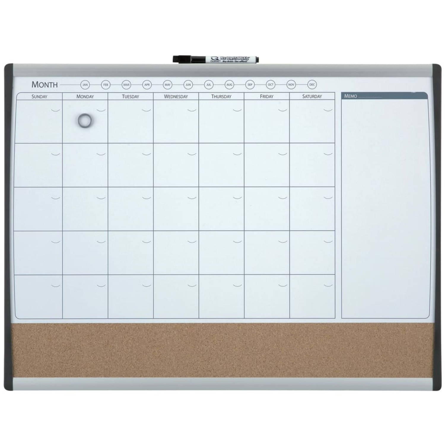 NOBO Combibord Met Maandplanner Magnetisch 58,5x43 Cm