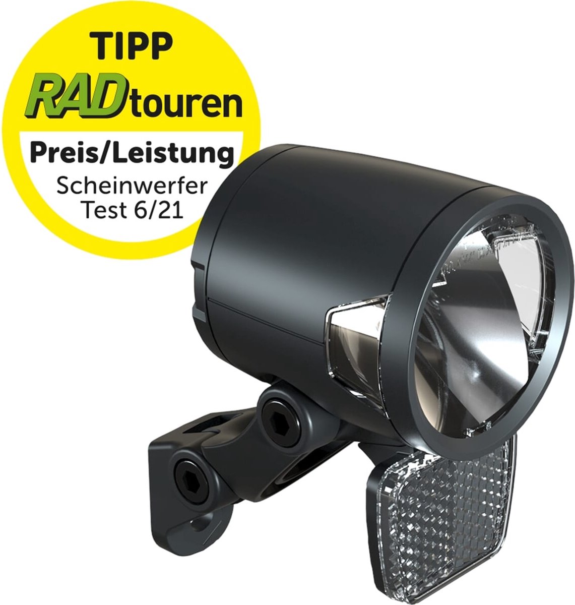 Herrmans voorlicht H Black MR8 e bike 6/12 V aluminium - Zwart