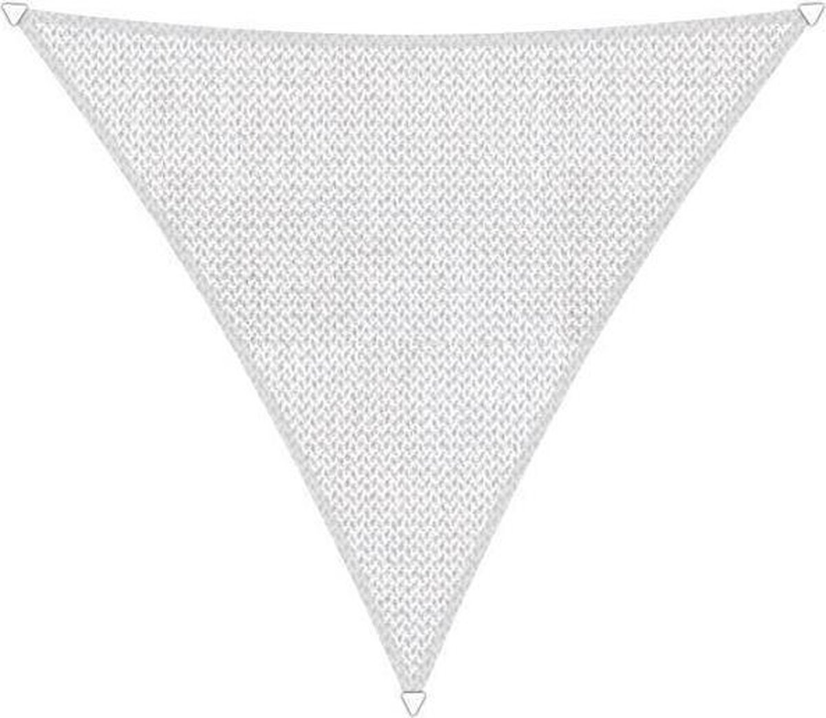 Sunfighters Velleman Compleet Pakket: Driehoek 4x5x5.4m Met Rvs Bevestigingsset En Buitendoekreiniger - Wit