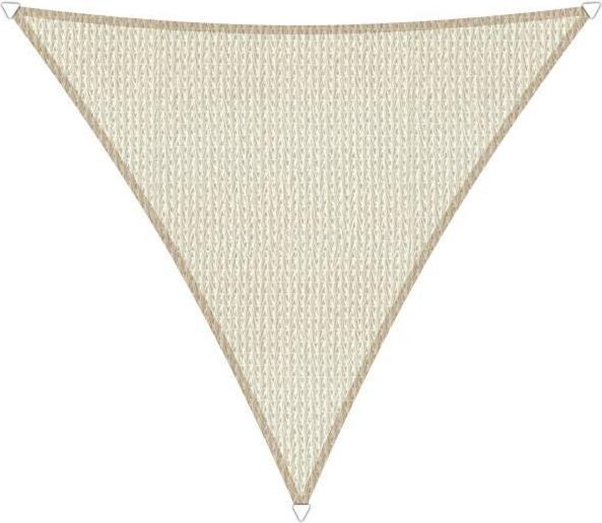 Sunfighters Velleman Compleet Pakket: Driehoek 4.2m Ivoor Met Rvs Bevestigingsset En Buitendoekreiniger