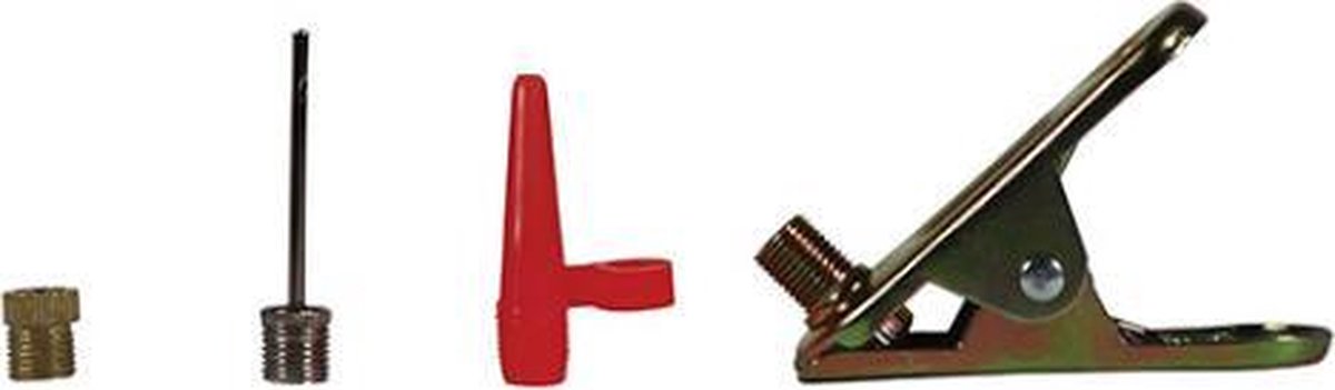 CarPoint voetpomp dubbel 29 x 15 cm 7 bar staal 4 delig - Blauw