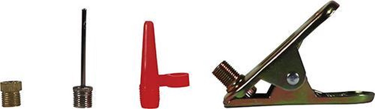 CarPoint voetpomp dubbel 29 x 15 cm 7 bar staal 4 delig - Blauw