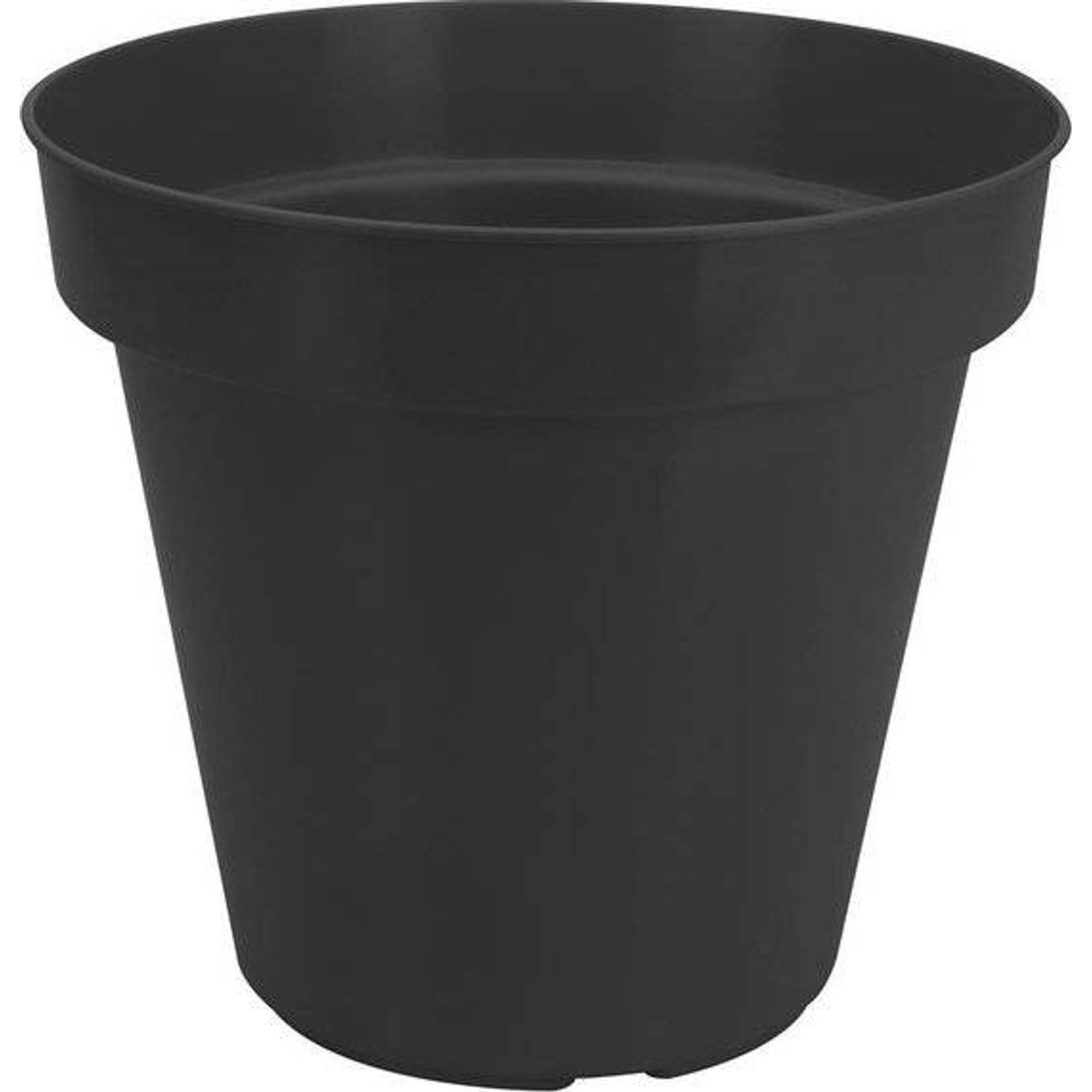 Koopman International Bloempot Rond Microfi X Dia 30cm - Zwart