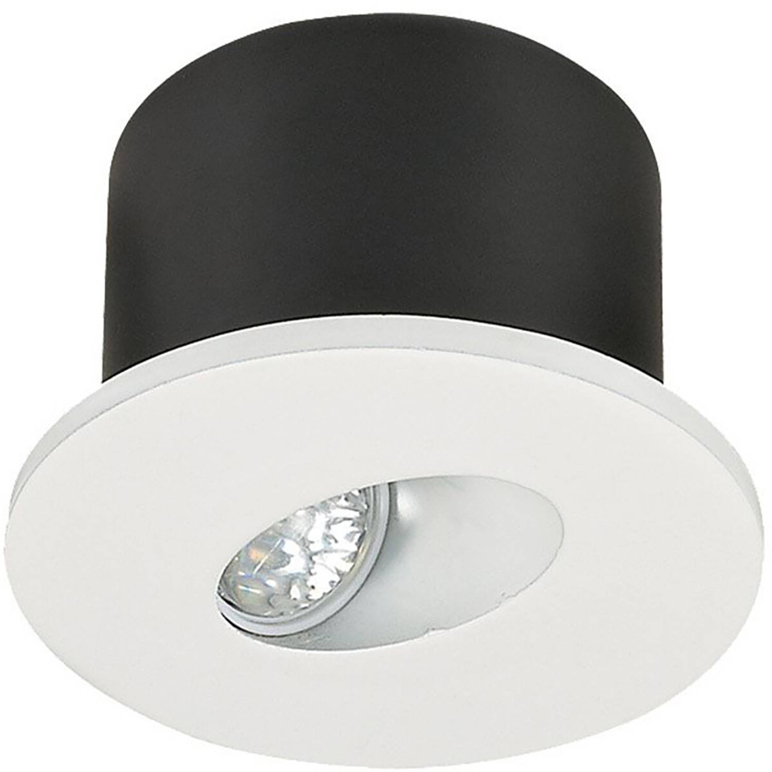 BES LED Led Trapspot - Viron Aspo - Inbouw Rond 3w - Warm 3000k - Mat - Aluminium - 80mm - Wit