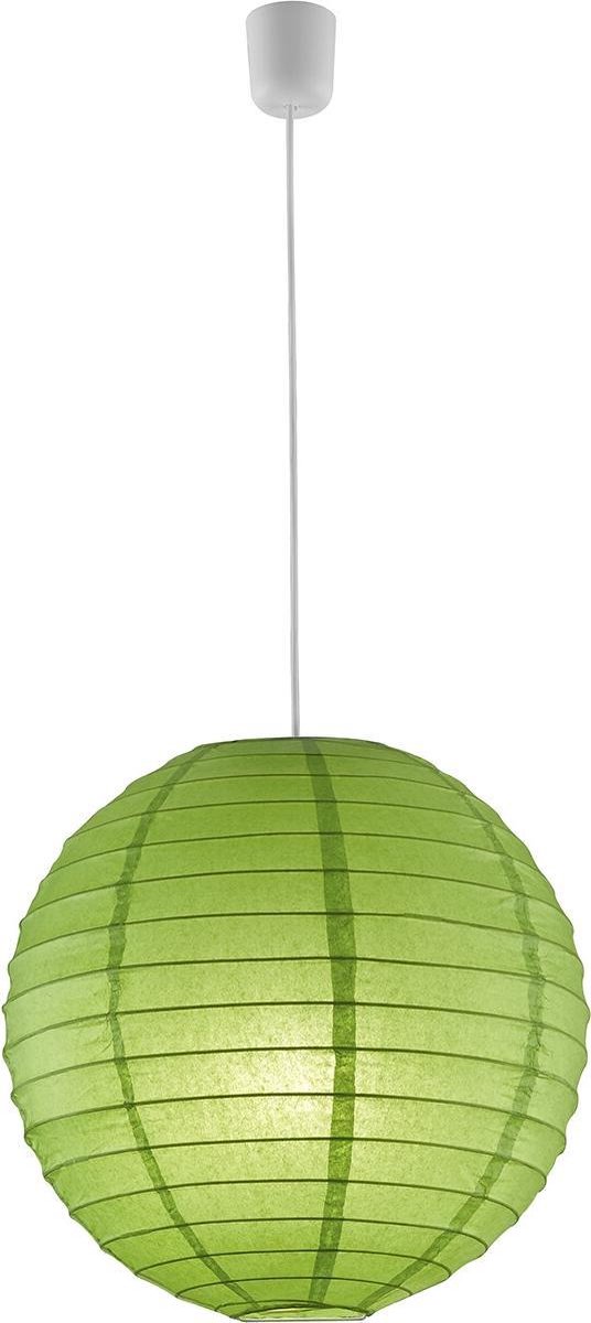 BES LED Led Hanglamp - Hangverlichting - Trion Ponton - E27 Fitting - Rond - Mat - Papier - Groen