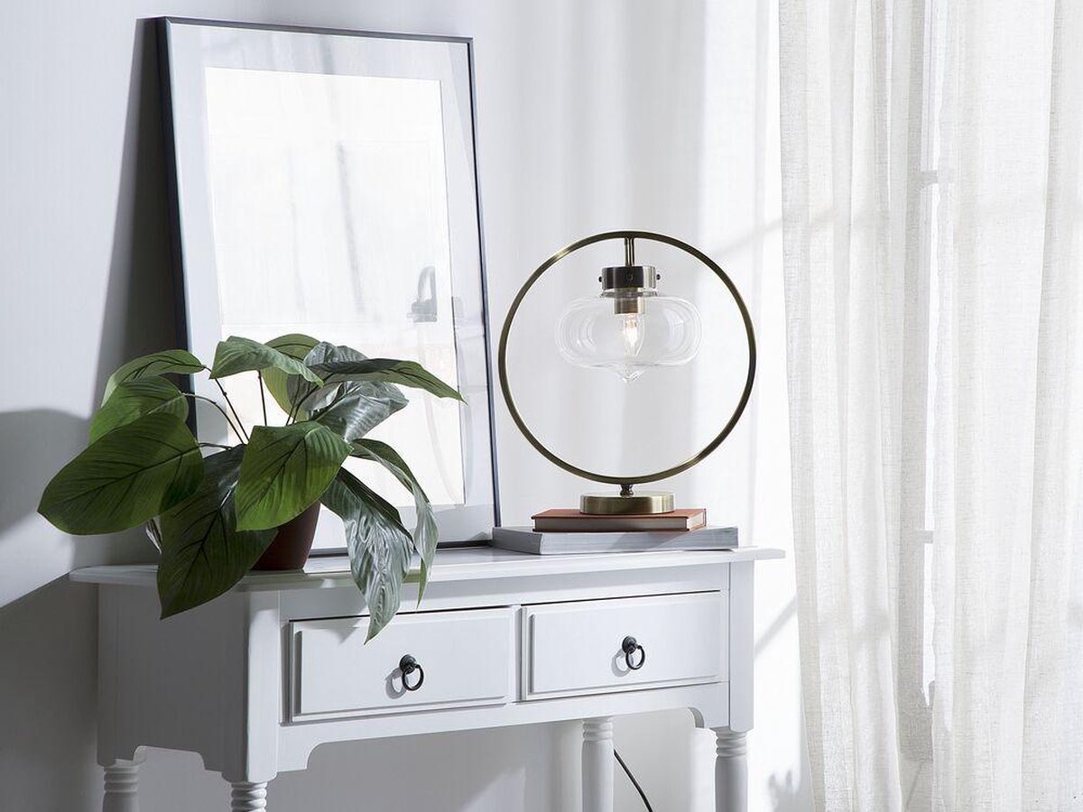 Beliani Severn Tafellamp Metaal 35 X 35 Cm - Goud