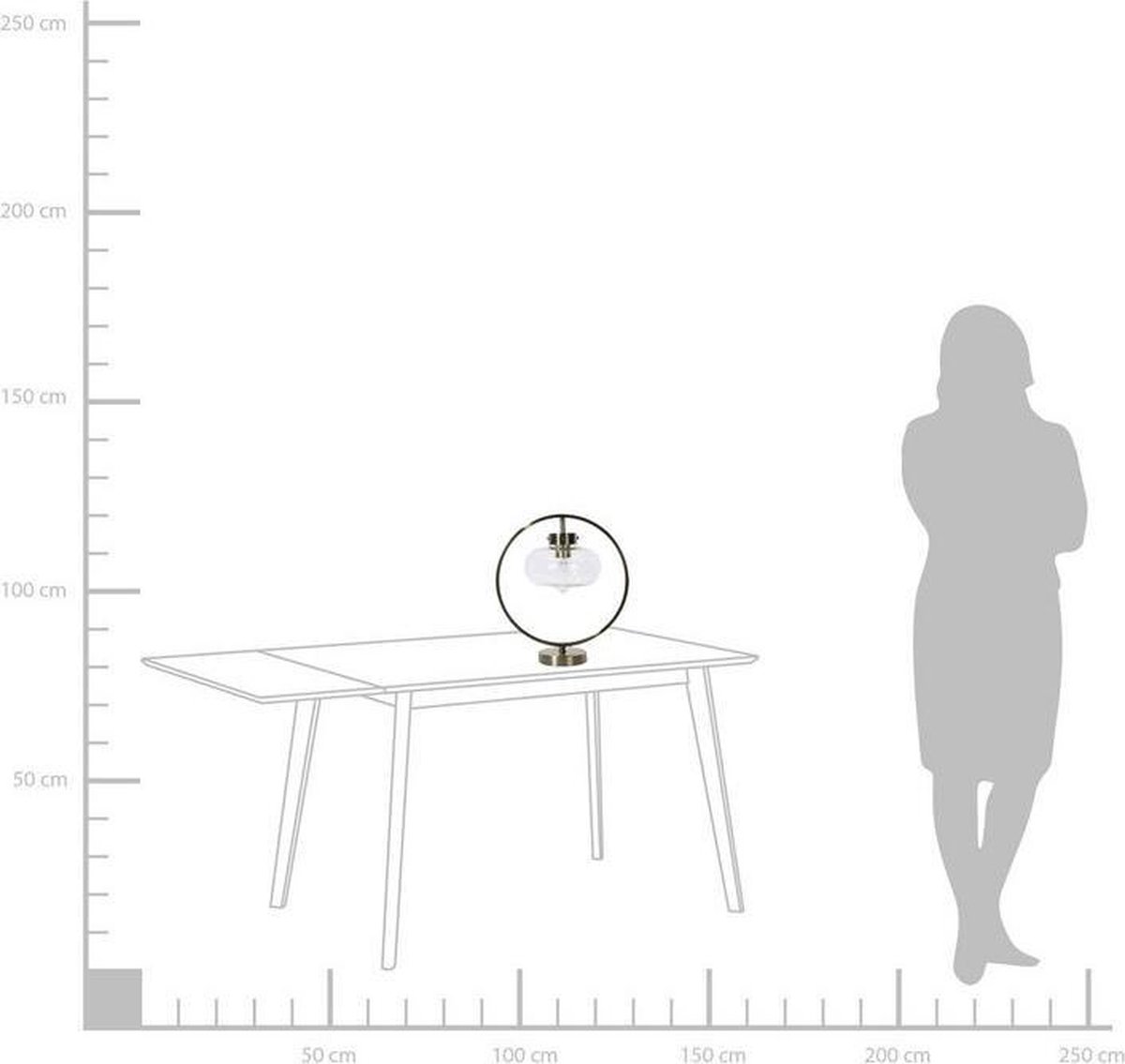 Beliani Severn Tafellamp Metaal 35 X 35 Cm - Goud