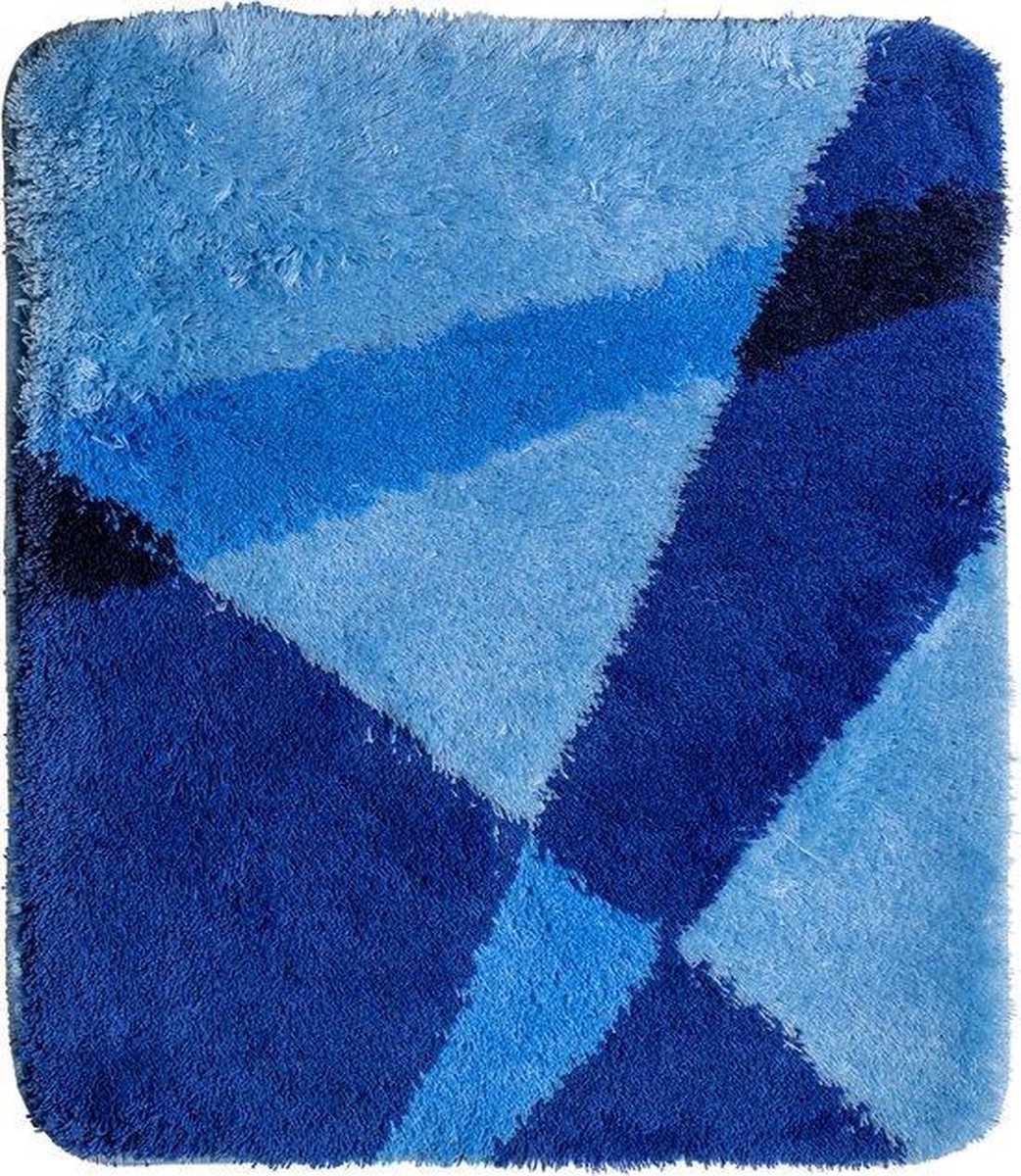 Wicotex Badmat Gestreept 60x90cm - Blauw