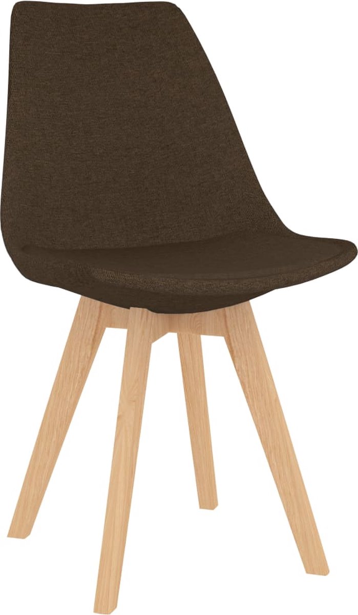 Vidaxl Eetkamerstoelen 4 St Stof - Bruin