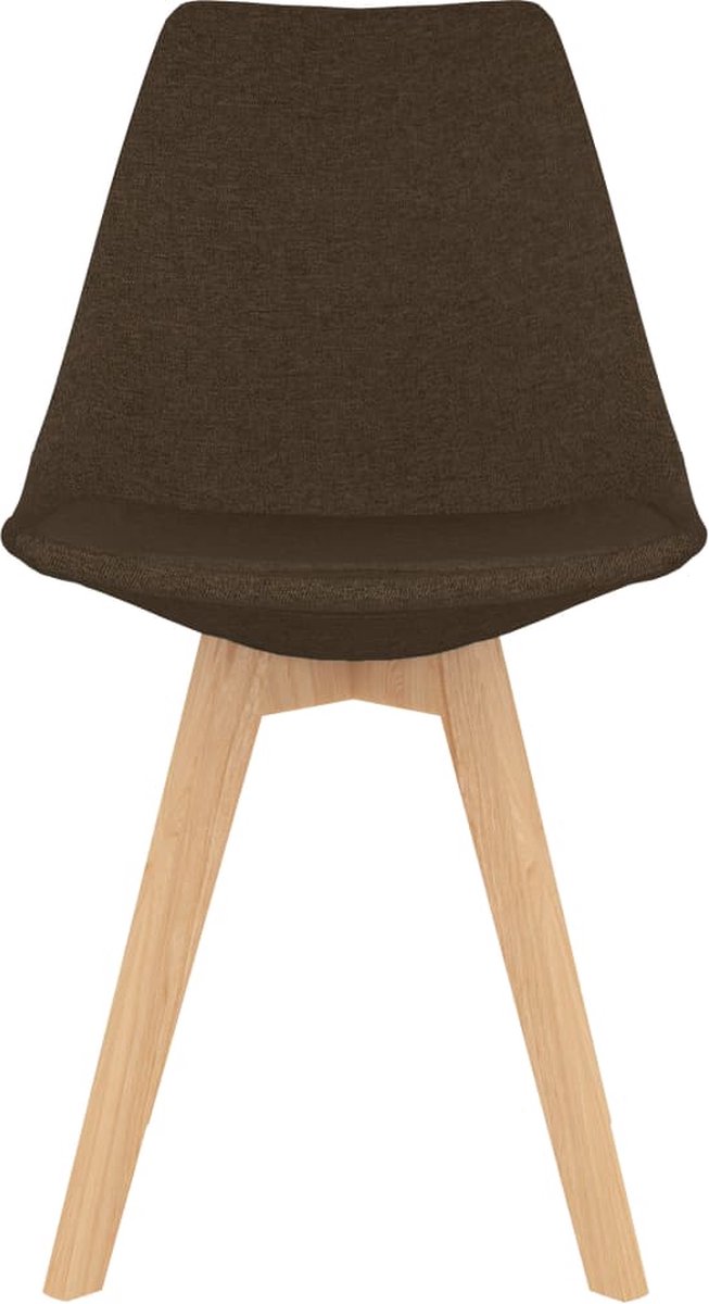 Vidaxl Eetkamerstoelen 4 St Stof - Bruin