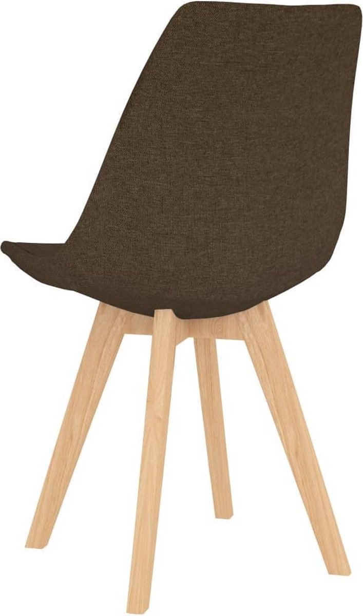 Vidaxl Eetkamerstoelen 4 St Stof - Bruin