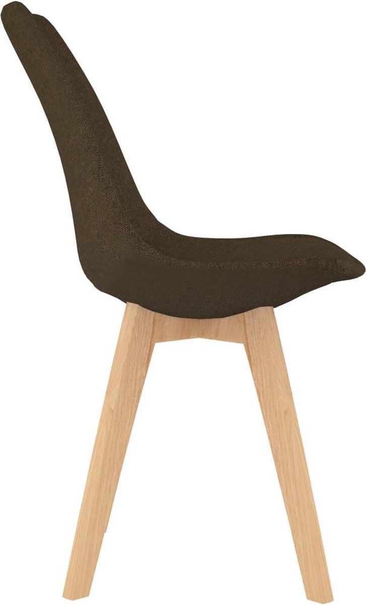 Vidaxl Eetkamerstoelen 4 St Stof - Bruin