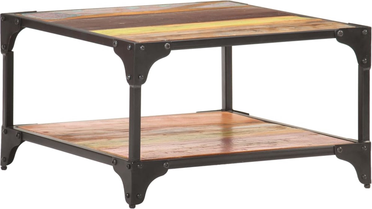 Vidaxl Salontafel 60x60x35 Cm Massief Gerecycled Hout