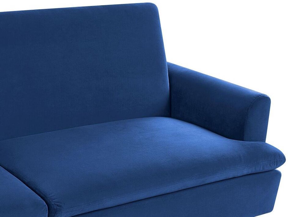 Beliani Vettre Slaapbank Fluweel 84 X 210 Cm - Blauw