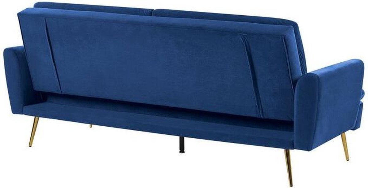 Beliani Vettre Slaapbank Fluweel 84 X 210 Cm - Blauw