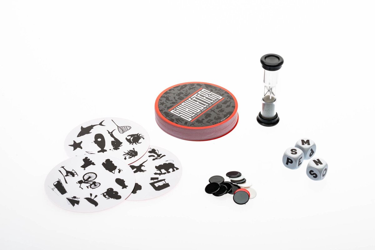 Shuffle Dobbelspel Silhouetters 12,5 X 11,5 X 4,5 Cm 5-delig