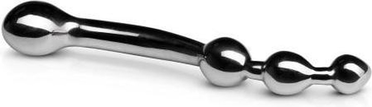 Sinner - Multi-Stim Pleasure Wand Metalen Anaal Dildo - Silver