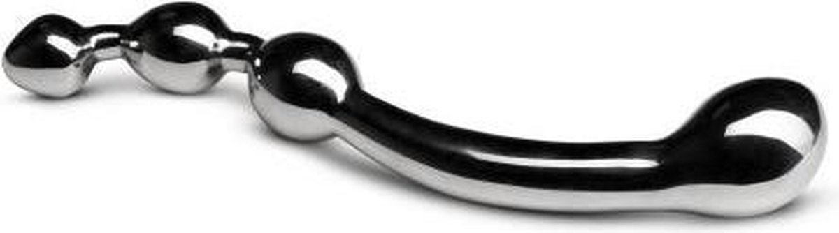 Sinner - Multi-Stim Pleasure Wand Metalen Anaal Dildo - Silver