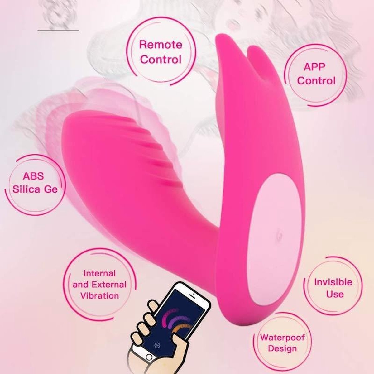Magic Motion - Eidolon Smart Wearable Dual Motor Vibrator - Roze