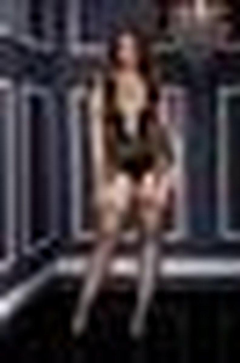 Baci - Jarretel Visnet Catsuit - - Zwart