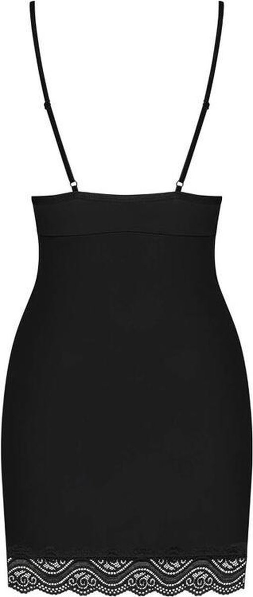 Obsessive Diyosa Negligé Met Sexy String - Zwart