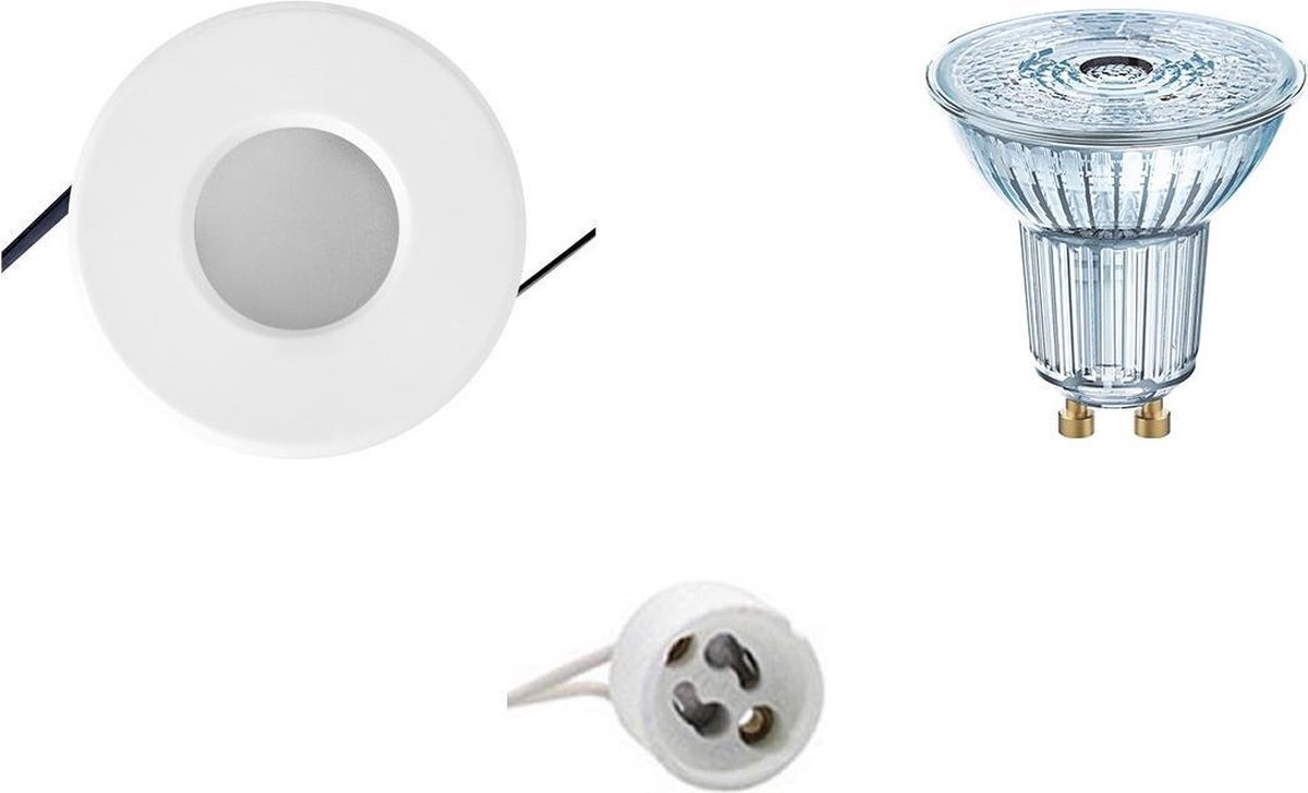 Osram - Led Spot Set - Parathom Par16 940 36d - Aigi - Gu10 Fitting - Waterdicht Ip65 - Dimbaar - Inbouw Rond - Mat - Wit