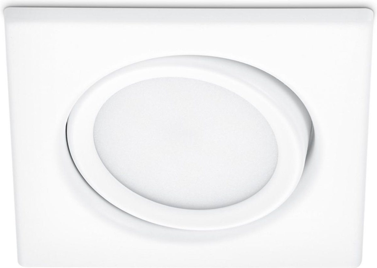 BES LED Led Spot - Inbouwspot - Trion Roluno - 5w - Warm 3000k - Vierkant - Mat - Aluminium - Wit