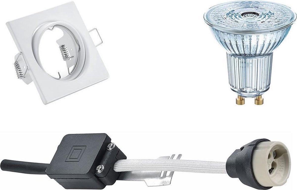 Osram - Led Spot Set - Parathom Par16 940 36d - Gu10 Fitting - Dimbaar - Inbouw Vierkant - Mat - 3.7w - Natuurlijk - Wit