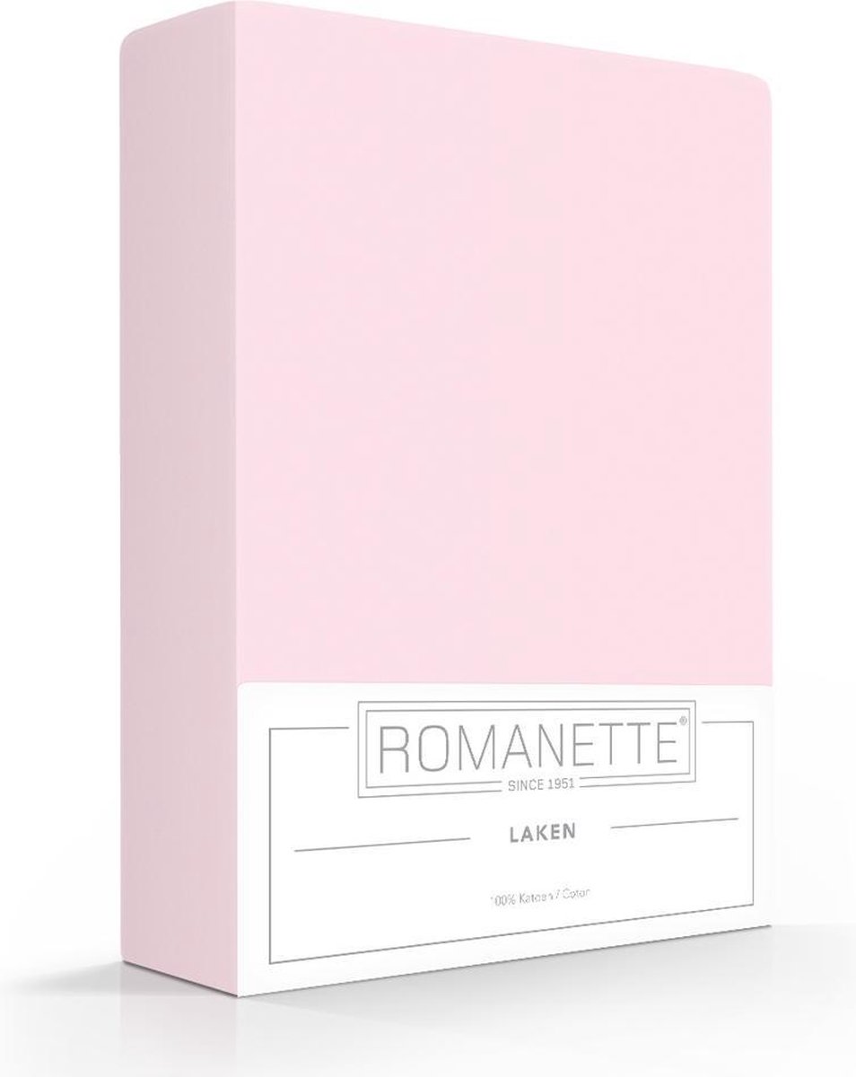 Romanette Laken 100% Katoen 100% Katoen Lits-jumeaux Laken 240x260 - Roze