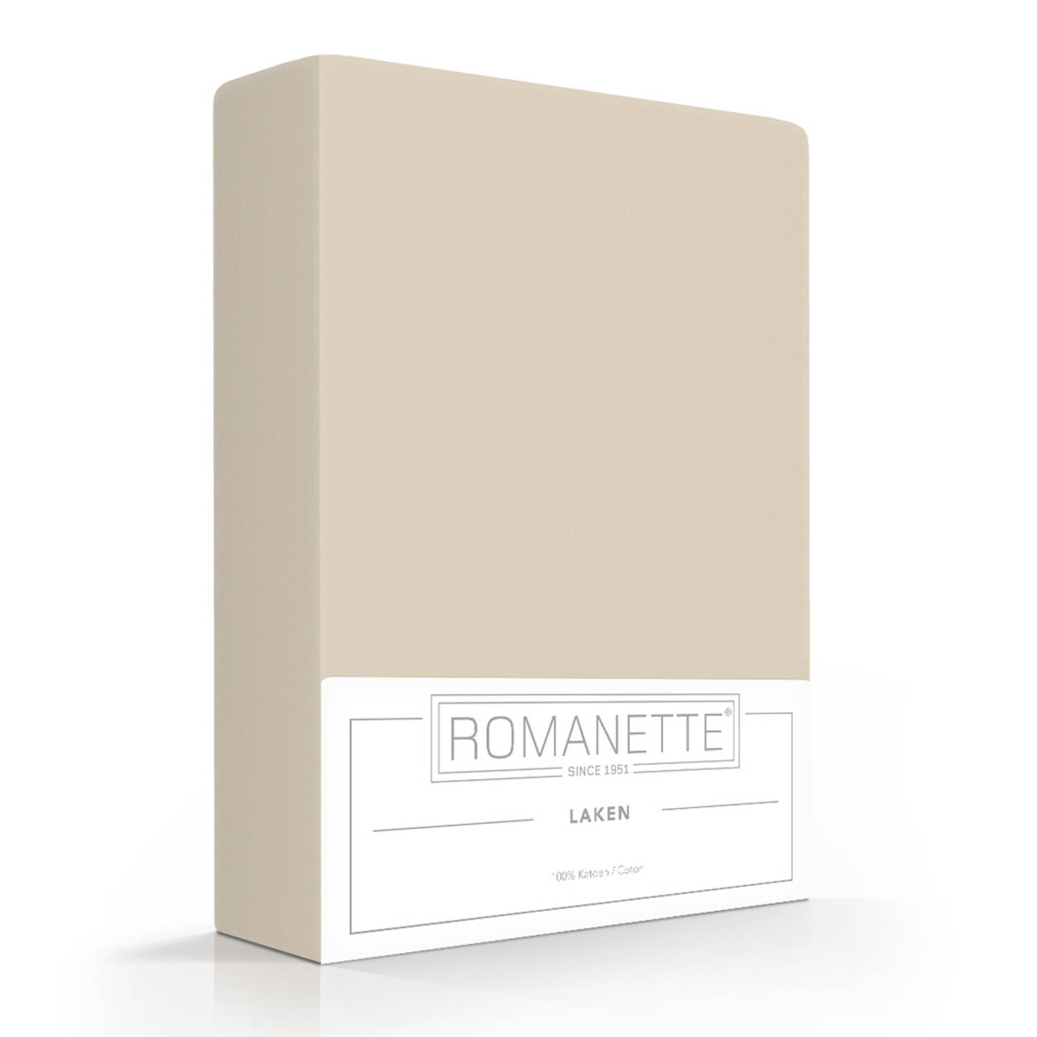 Romanette Laken 100% Katoen Camel 100% Katoen 2-persoons Laken 200x250 - Beige