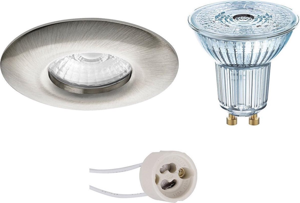 Osram - Led Spot Set - Parathom Par16 927 36d - Pragmi Luno Pro - Waterdicht Ip65 - Gu10 Fitting - Dimbaar - Inbouw Rond