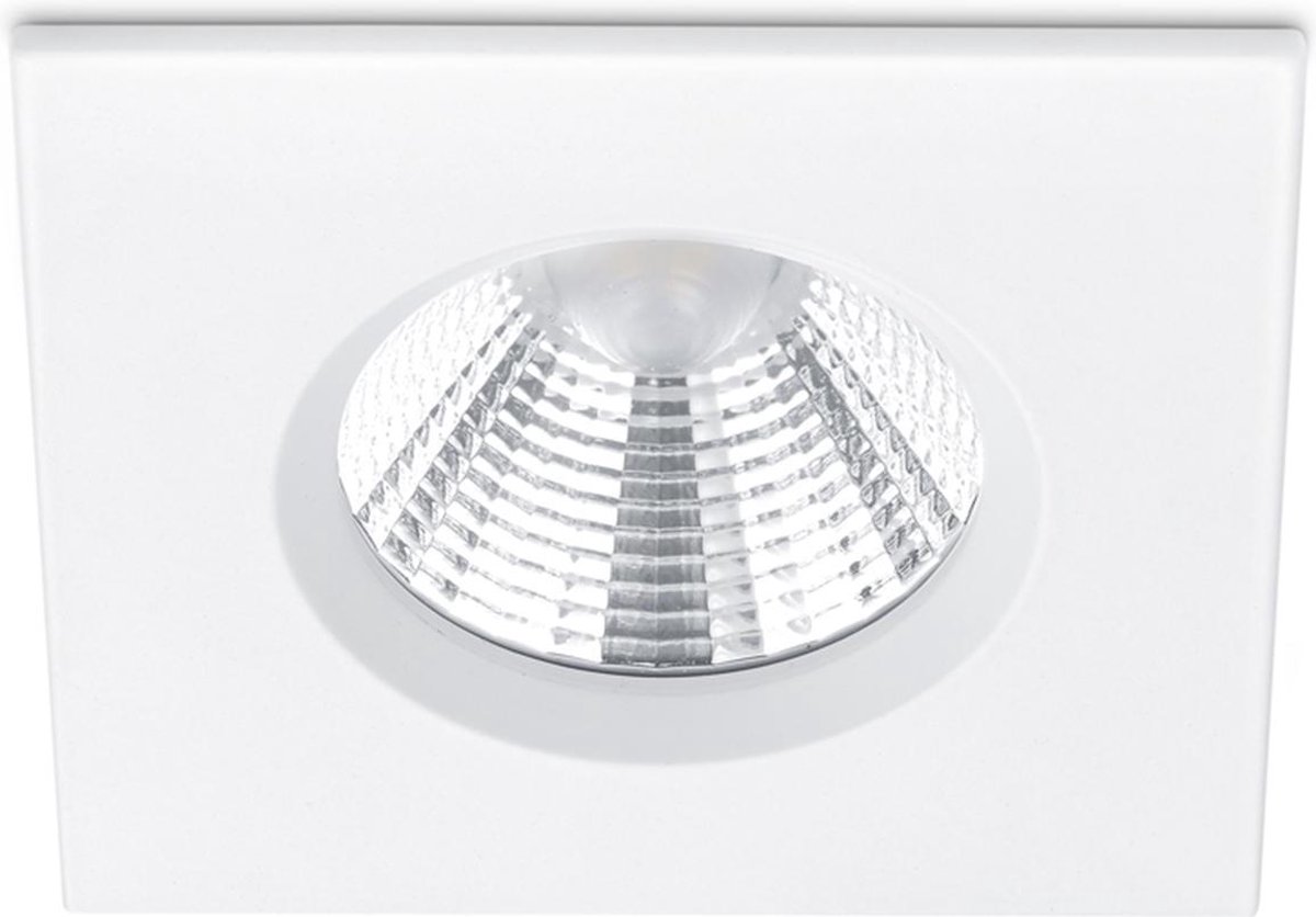 BES LED Led Spot - Inbouwspot - Trion Zagrona - 5w - Waterdicht Ip65 - Dimbaar - Warm 3000k - Mat - Aluminium - Vierkant - Wit