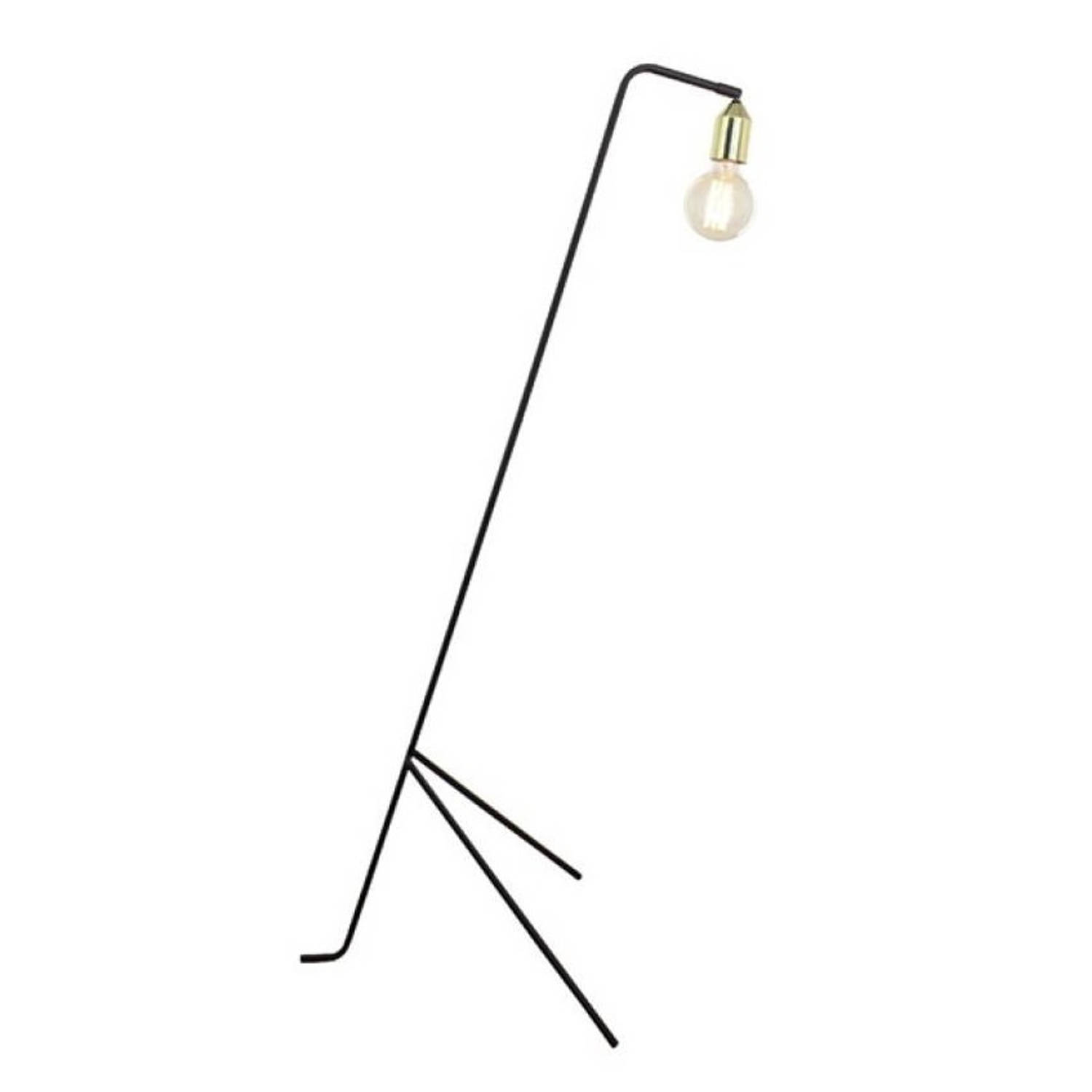 Rox Living Vloerlamp 138 Cm Metaal/messing - Zwart