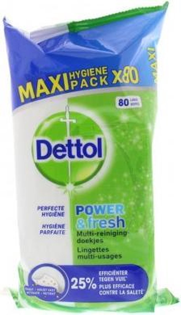 Dettol Schoonmaakdoekjes Power & Fresh - Original - 80 Stuks