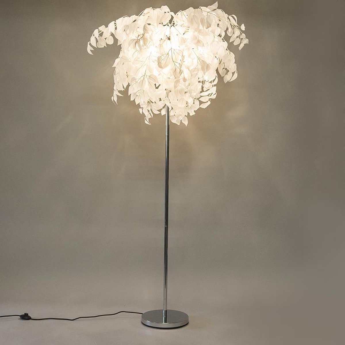 Reality Vloerlamp Leavy 180 X 70 Cm Staal - Wit