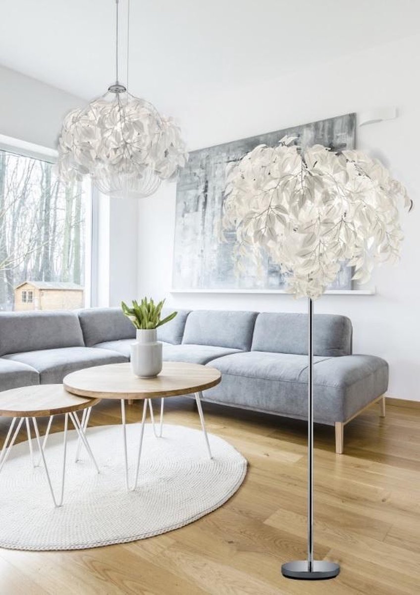 Reality Vloerlamp Leavy 180 X 70 Cm Staal - Wit