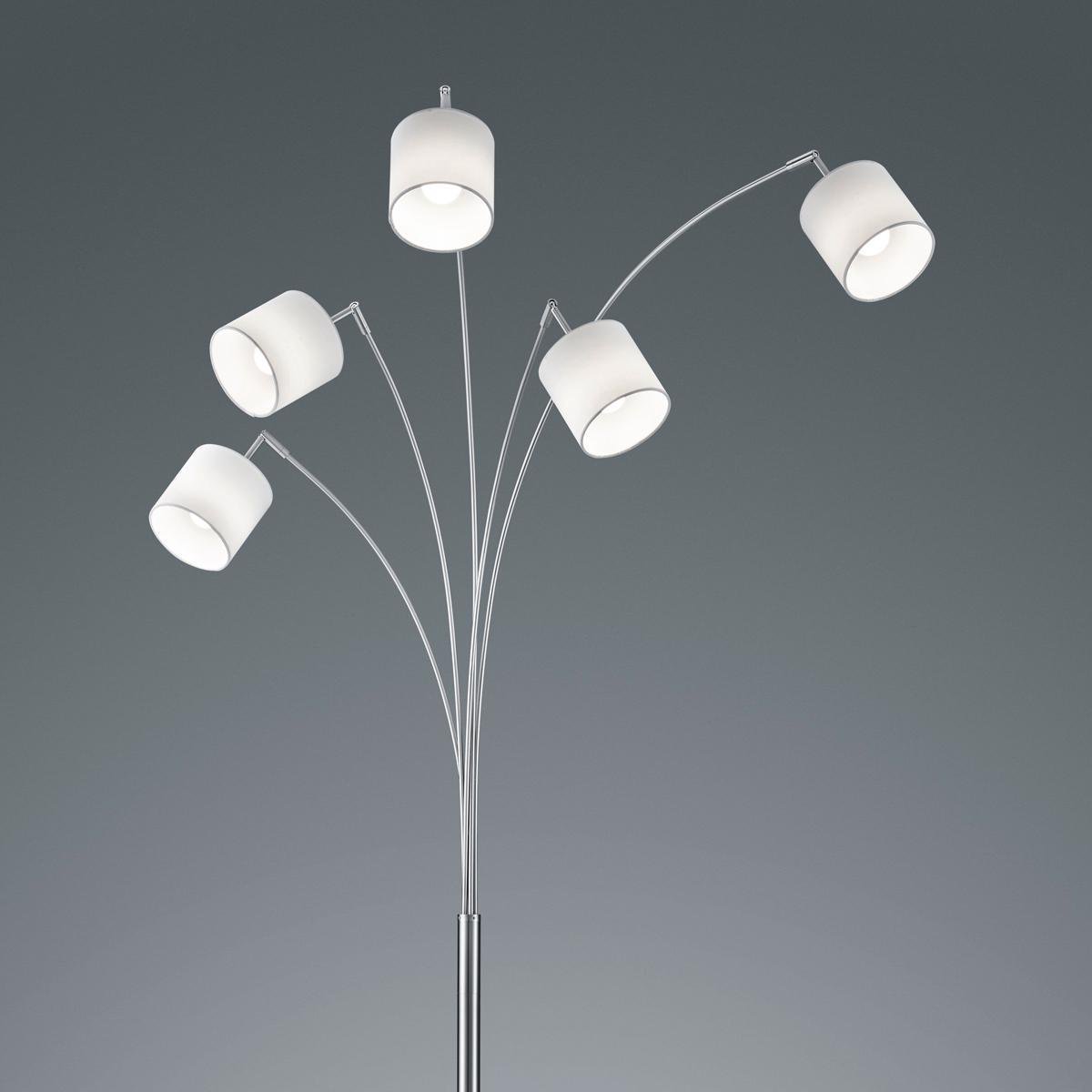 Reality Vloerlamp Tommy 200 X 30 Cm Staal/textiel/zilver - Wit