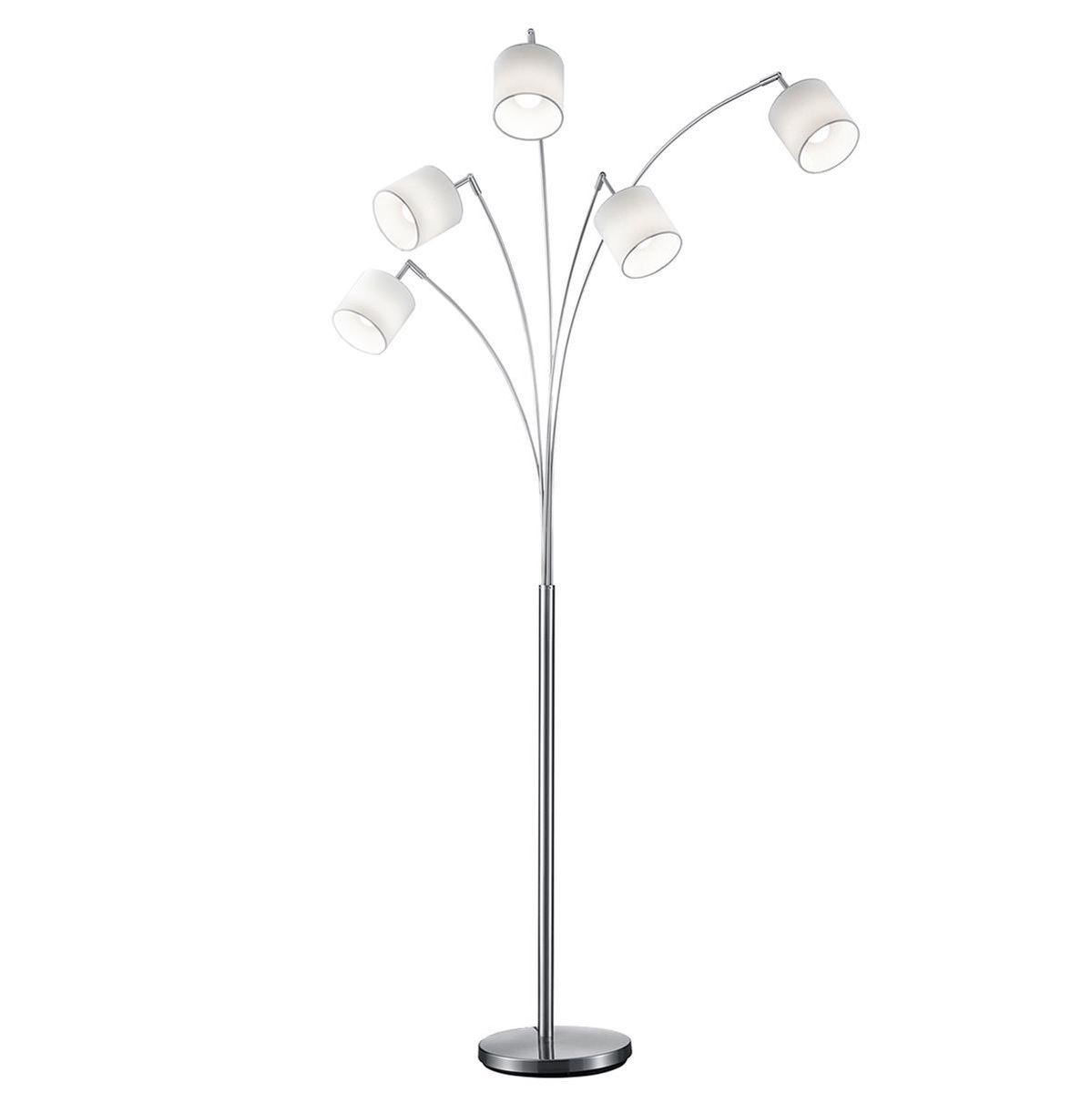 Reality Vloerlamp Tommy 200 X 30 Cm Staal/textiel/zilver - Wit