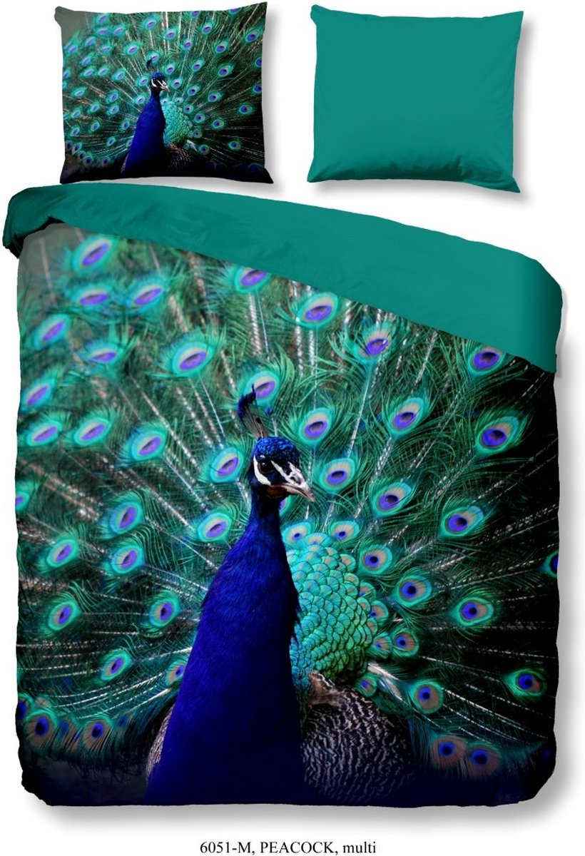 Pure Peacock Lits-jumeaux (240 x 200/220 cm + 2 kussenslopen) Dekbedovertrek - Blauw