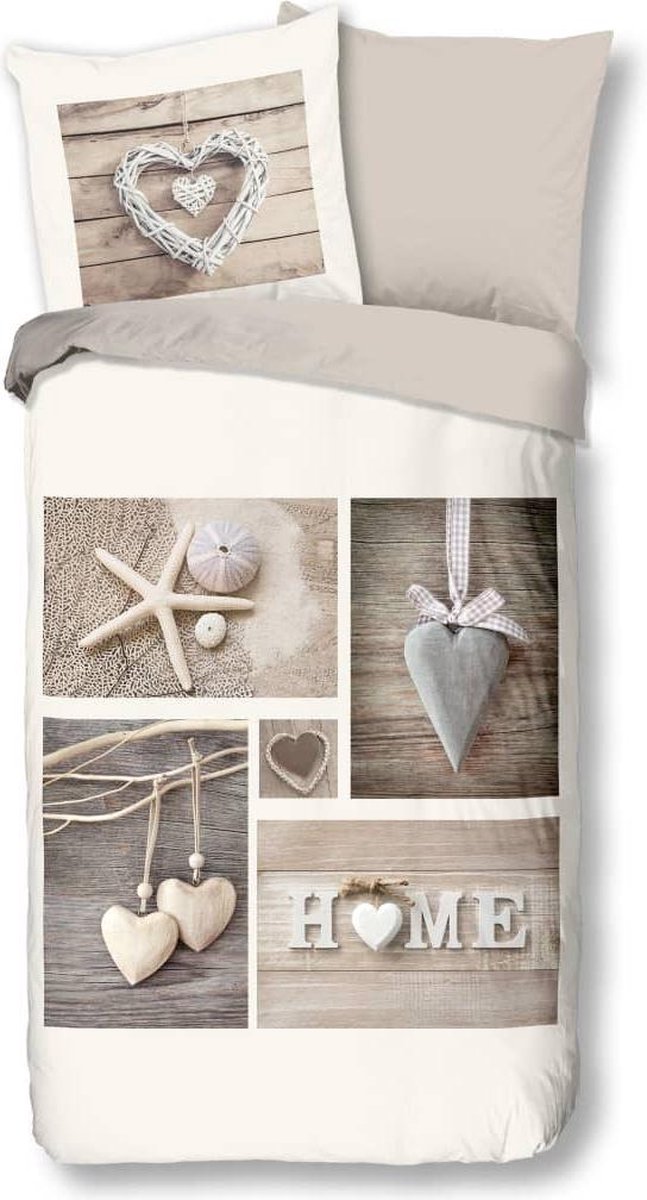 Pure Home 1-persoons (140 x 200/220 cm + 1 kussensloop) Dekbedovertrek - Beige