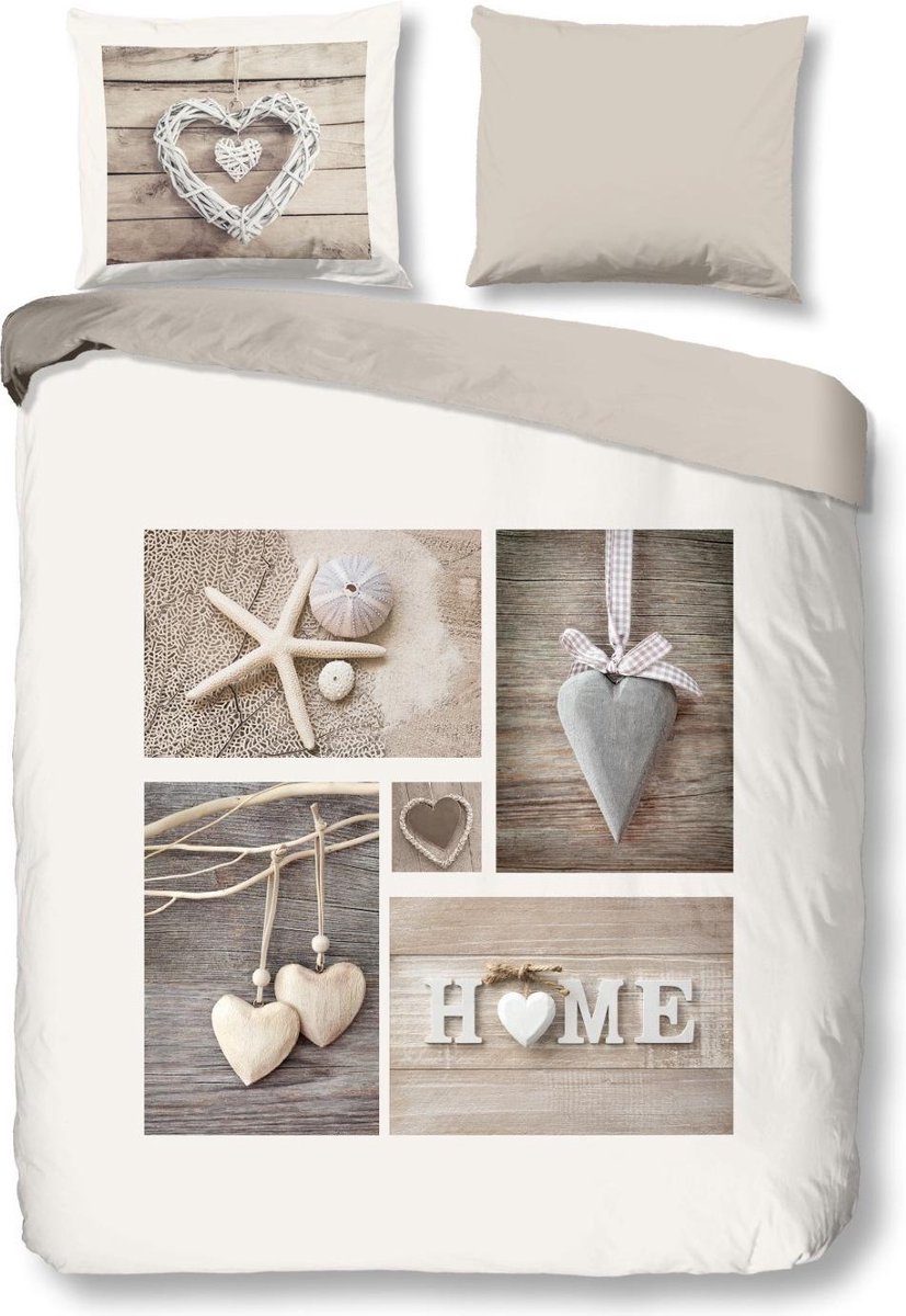 Pure Home 1-persoons (140 x 200/220 cm + 1 kussensloop) Dekbedovertrek - Beige