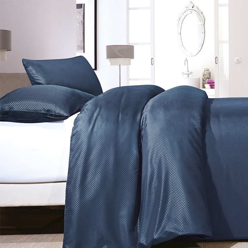 ZENsation Satin Point - Navy 2-persoons (200 x 200/220 cm + 2 kussenslopen) Dekbedovertrek - Blauw