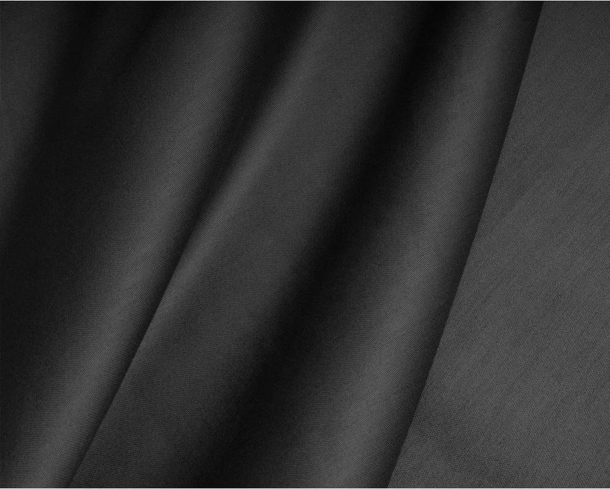 Primaviera Deluxe Satijn Hoeslaken - 160 x 200 cm - Zwart