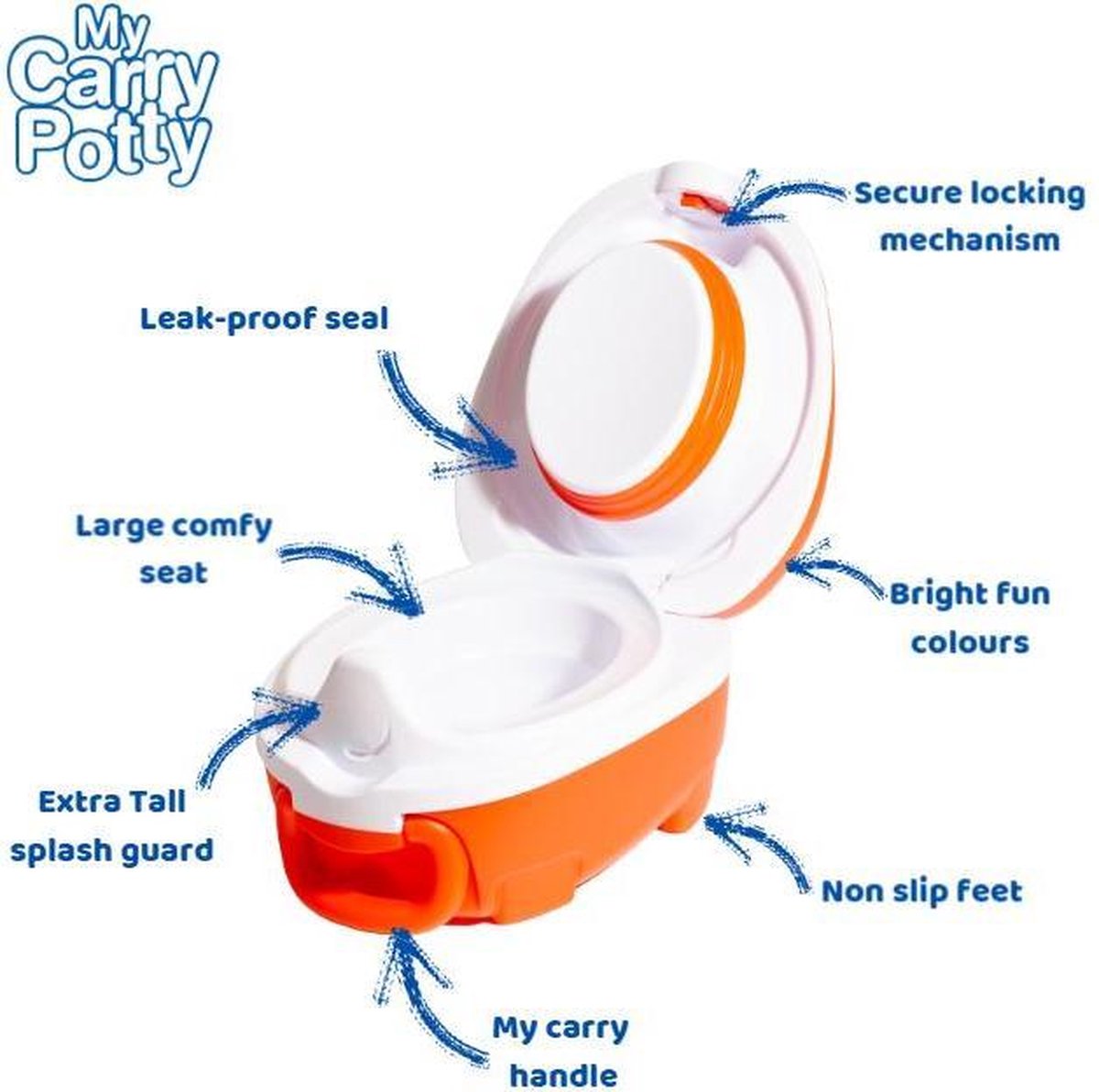 Jippies Jippie's Plaspotje My Carry Potty Vos 26 X 15 Cm/wit - Oranje