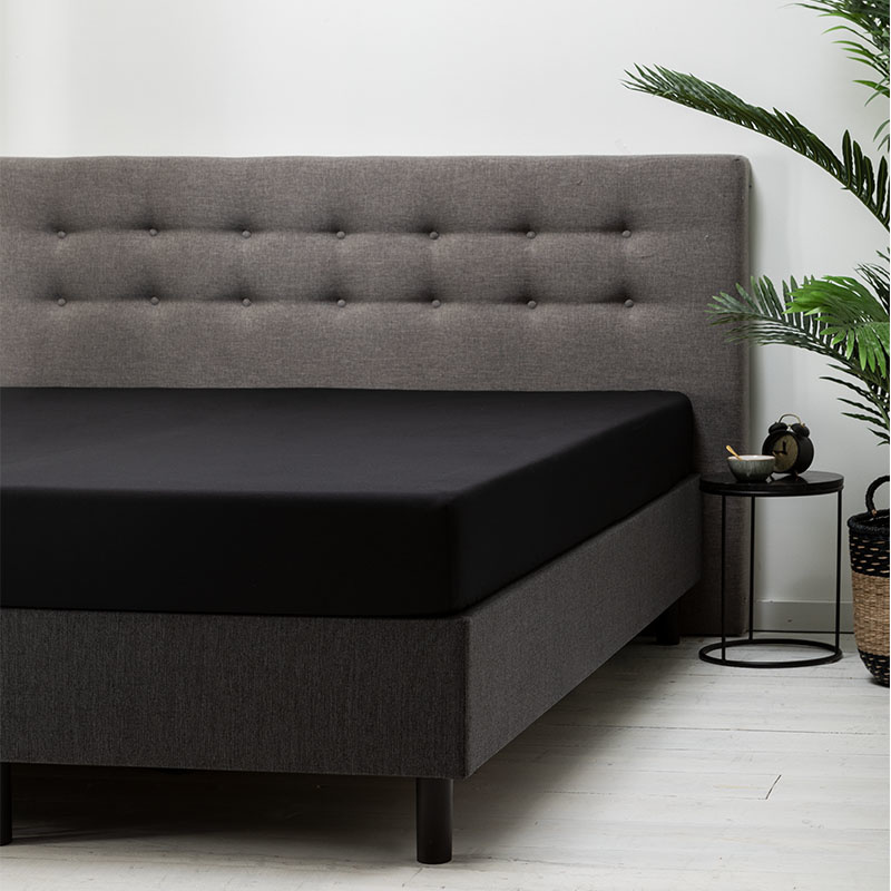 Fresh & Co Hoeslaken Katoen - 90 x 210/220 cm - Zwart